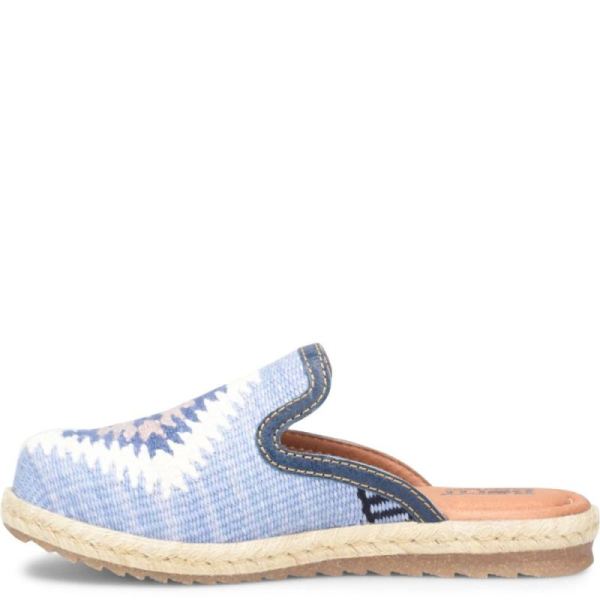 Born | For Women Gretta Clogs - Sea Blue Cotton Fabric (Multicolor)