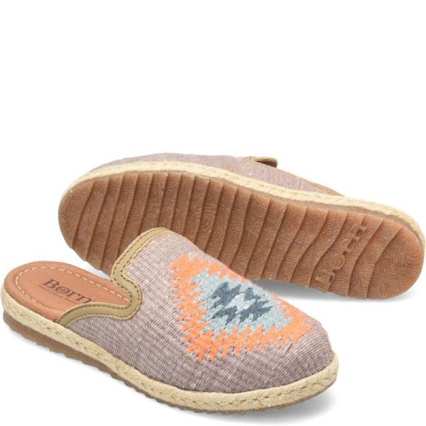 Born | For Women Gretta Clogs - Taupe Cotton Fabric (Multicolor)