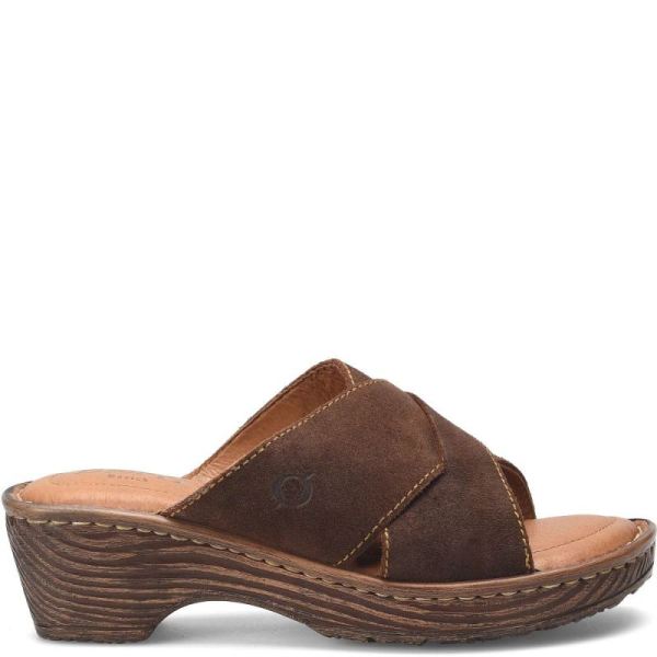 Born | For Women Teayo Basic Sandals - Dark Brown Distressed (Brown)