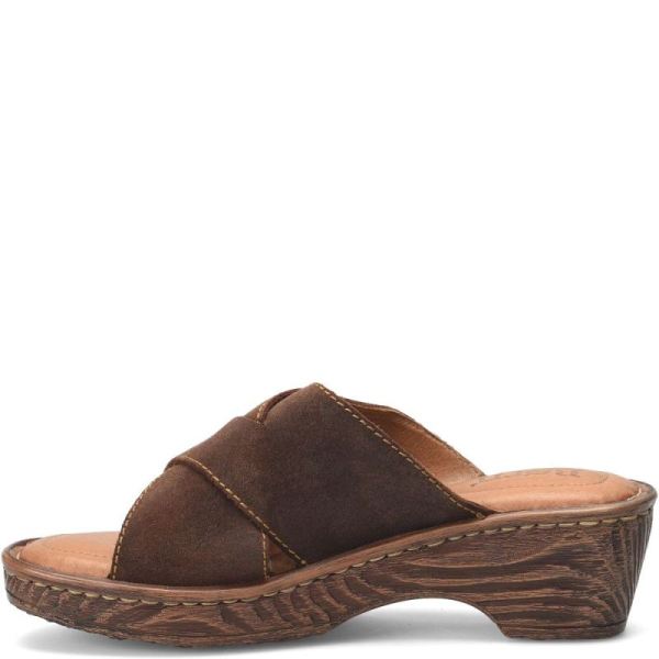 Born | For Women Teayo Basic Sandals - Dark Brown Distressed (Brown)