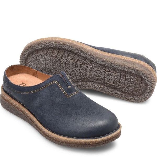 Born | For Women Seana Clogs - Navy Indigo Distressed (Blue)