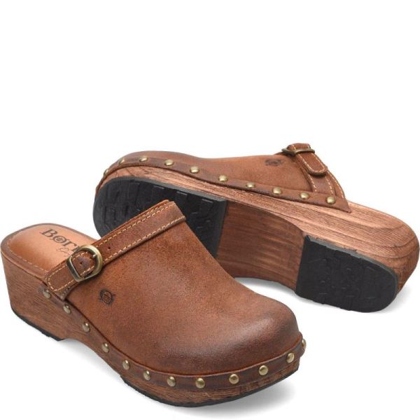 Born | For Women Jewel Clogs - Glazed Ginger Distressed (Brown)