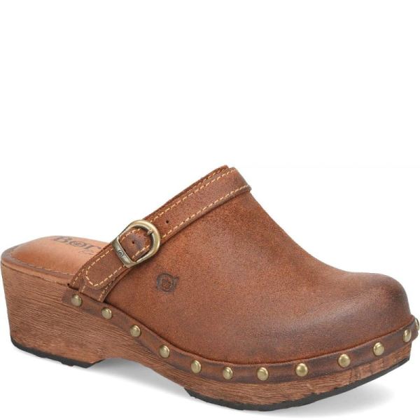 Born | For Women Jewel Clogs - Glazed Ginger Distressed (Brown)