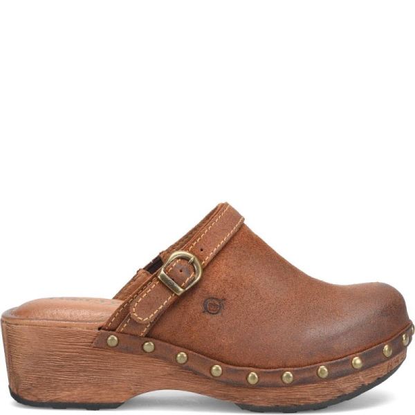 Born | For Women Jewel Clogs - Glazed Ginger Distressed (Brown)