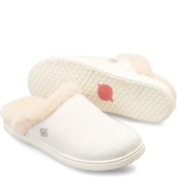 Born | For Women Zoe Clogs - Winter White Wool Combo (White)