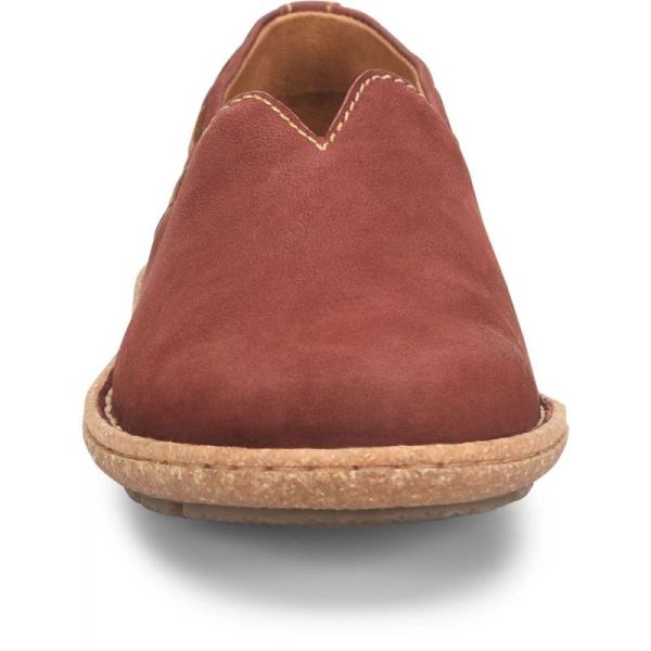 Born | For Women Naya Slip-Ons & Lace-Ups - Brick Nubuck (Red)