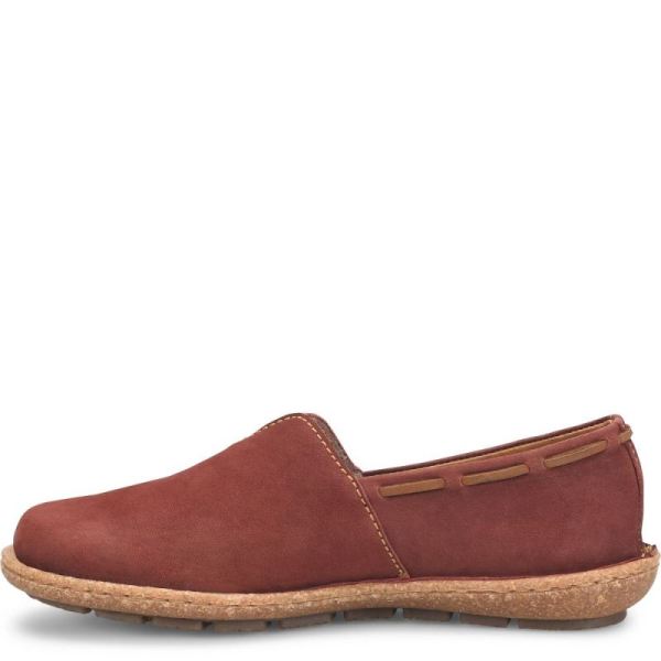 Born | For Women Naya Slip-Ons & Lace-Ups - Brick Nubuck (Red)