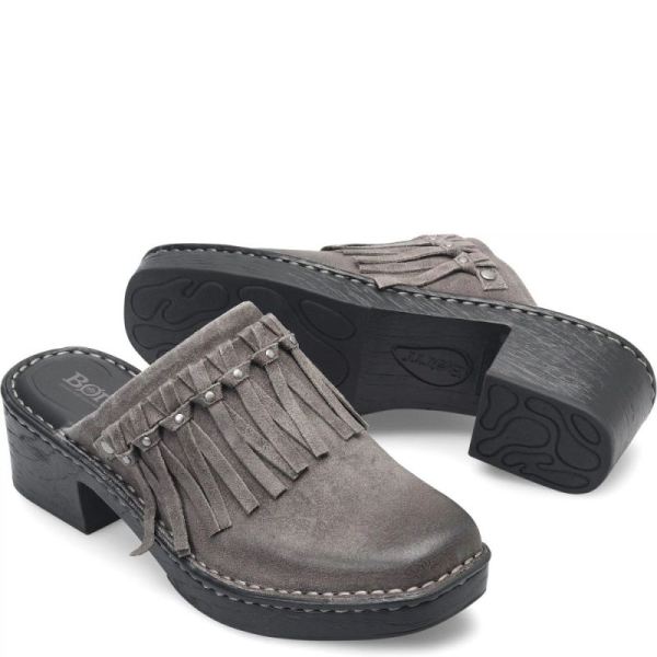 Born | For Women Harmony Clogs - Dark Basalto Distressed (Grey)