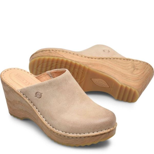 Born | For Women Natalie Clogs - Cream Visone Distressed (Tan)