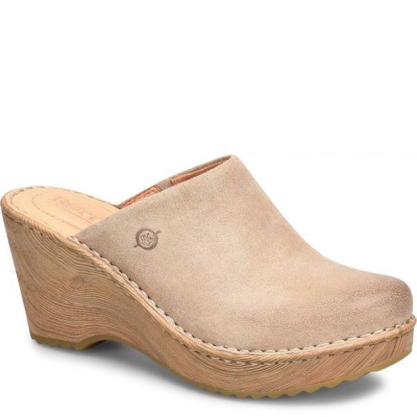 Born | For Women Natalie Clogs - Cream Visone Distressed (Tan)