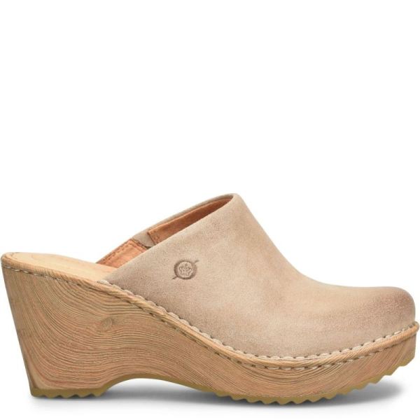 Born | For Women Natalie Clogs - Cream Visone Distressed (Tan)