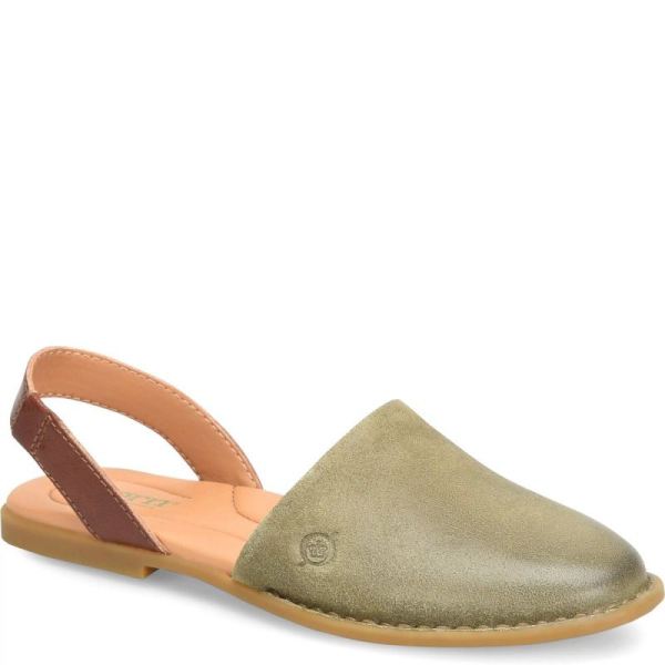 Born | For Women Leif Slip-Ons & Lace-Ups - Kiwi Distressed (Green)