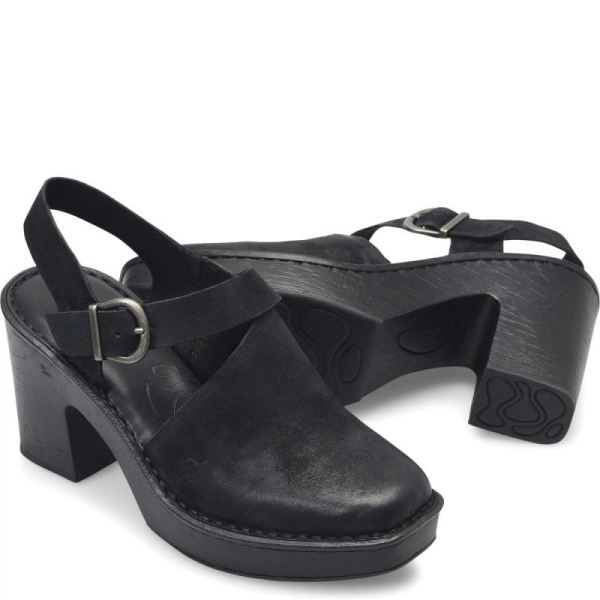 Born | For Women Devlyn Heels - Black Distressed (Black)