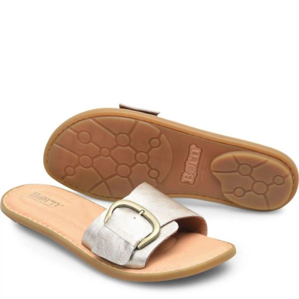 Born | For Women Miarra Sandals - Light Gold Panna Cotta (Metallic)