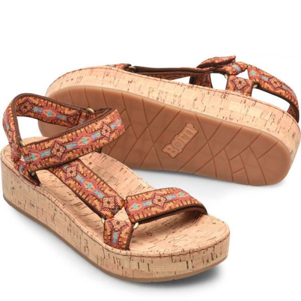 Born | For Women Sirena Sandals - Orange Fabric (Multicolor)