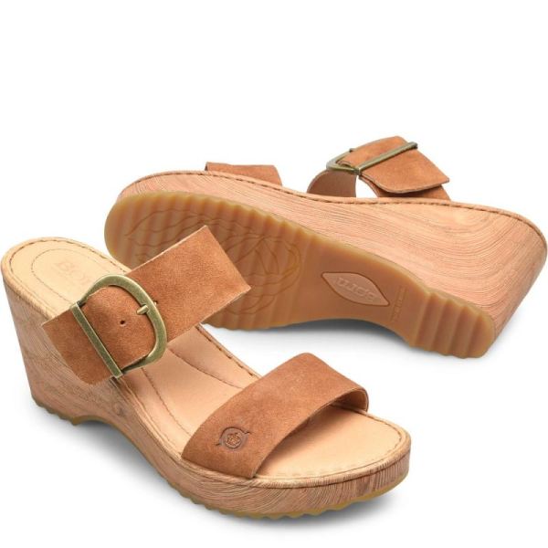 Born | For Women Emily Sandals - Camel Distressed (Tan)