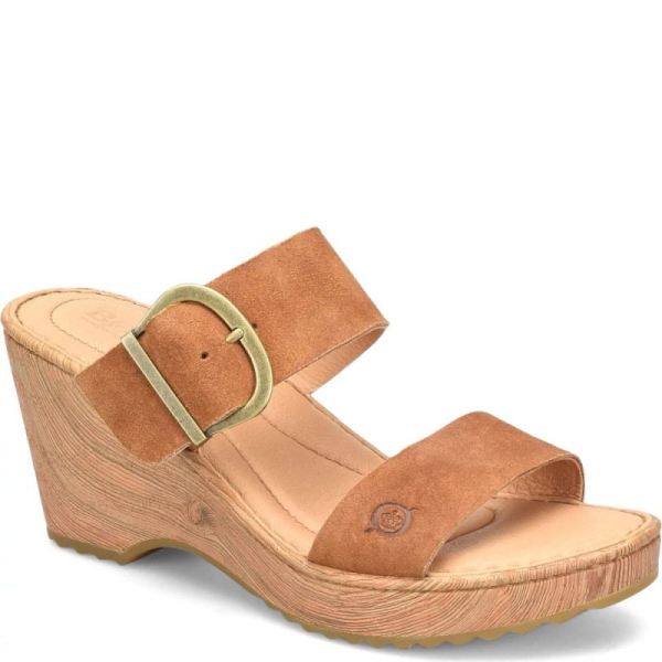 Born | For Women Emily Sandals - Camel Distressed (Tan)