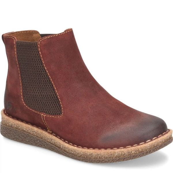 Born | For Women Faline Boots - Dark Brick Distressed (Red)