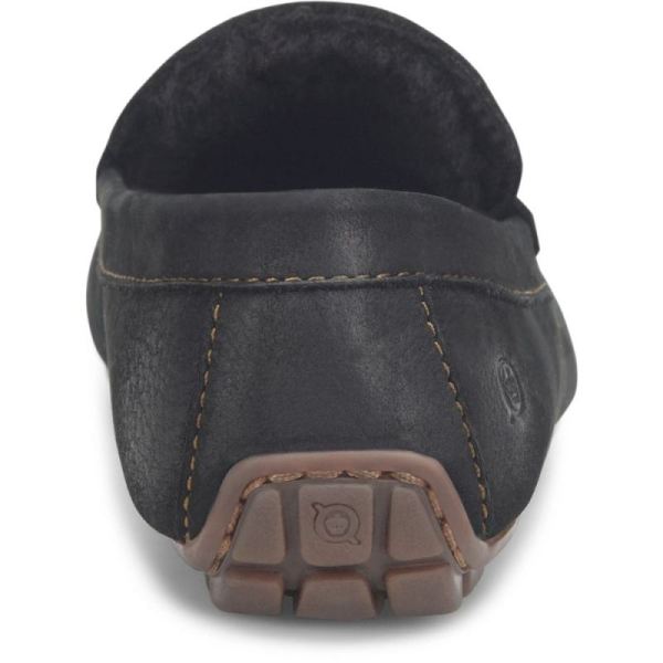 Born | For Men Allan Shearling Slippers - Black Nubuck (Black)