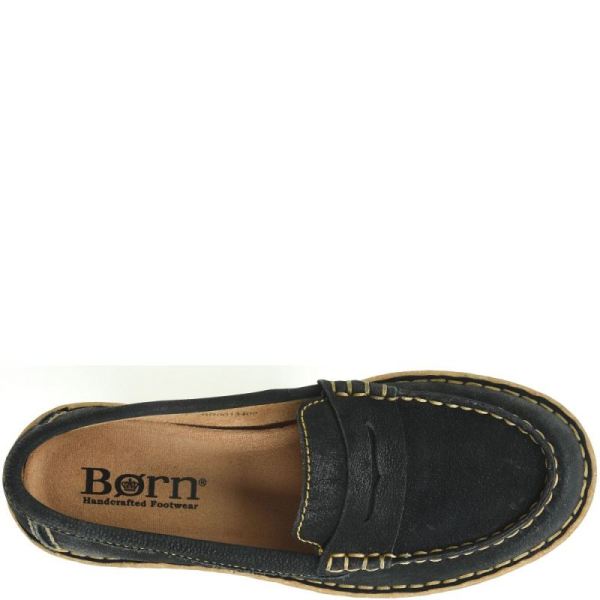 Born | For Women Nerina Slip-Ons & Lace-Ups - Black Nubuck (Black)