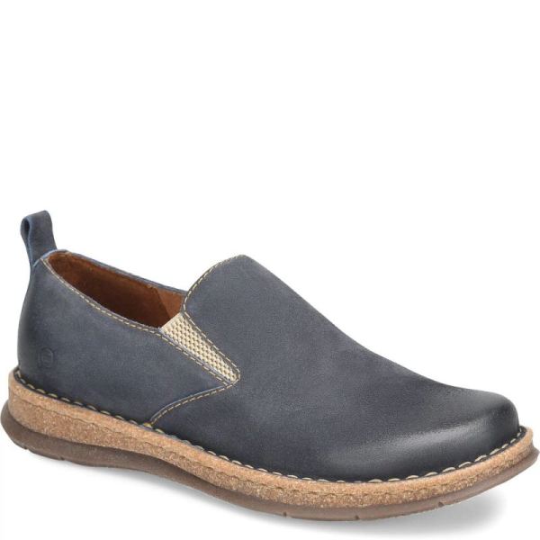 Born | For Men Bryson Slip-Ons & Lace-Ups - Dark Jeans Distressed (Blue)