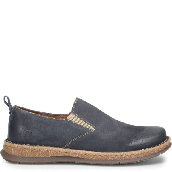 Born | For Men Bryson Slip-Ons & Lace-Ups - Dark Jeans Distressed (Blue)