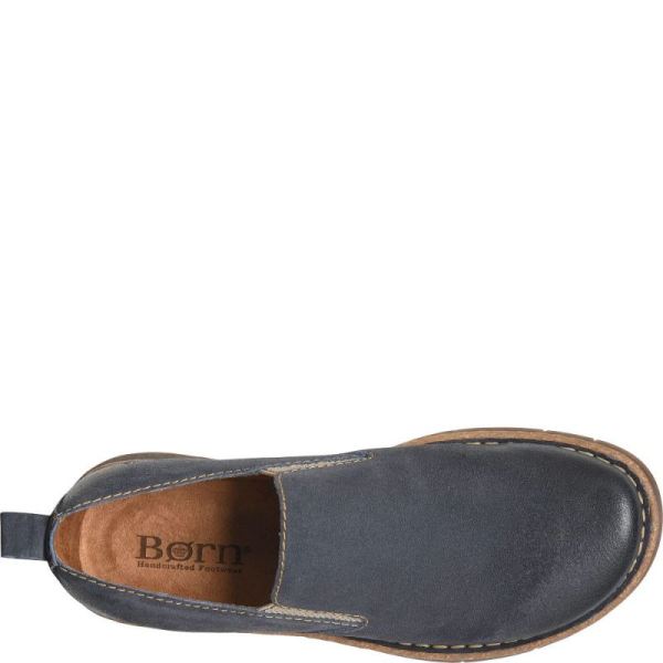 Born | For Men Bryson Slip-Ons & Lace-Ups - Dark Jeans Distressed (Blue)