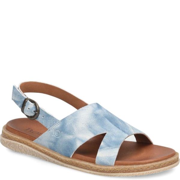 Born | For Women Carah Sandals - Star Light Blue Suede (Multicolor)