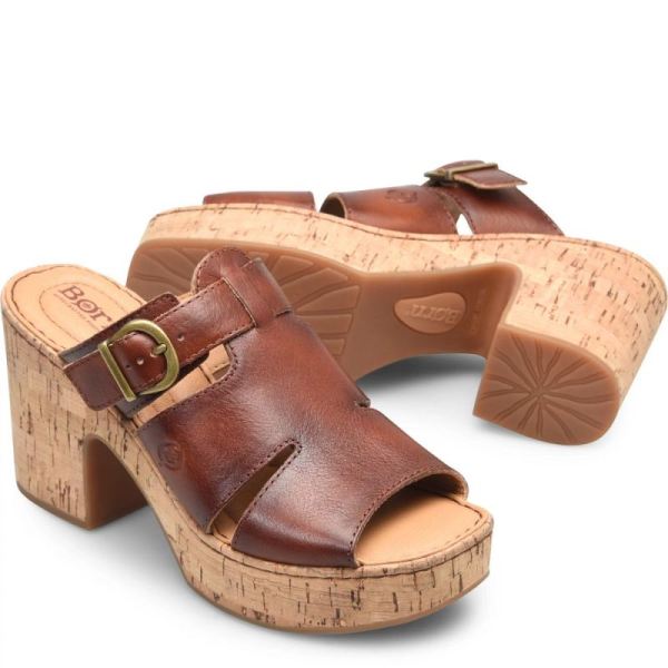 Born | For Women Brooklan Sandals - Dark Tan Bourbon (Brown)