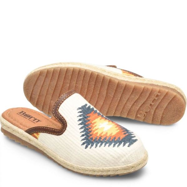 Born | For Women Gretta Clogs - Winter White Cotton (Multicolor)