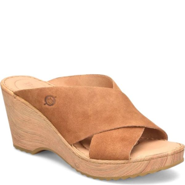 Born | For Women Nora Sandals - Tan Camel Suede (Brown)