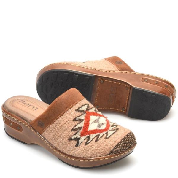 Born | For Women Bandy Blanket Clogs - Glazed Ginger Blanket (Brown)