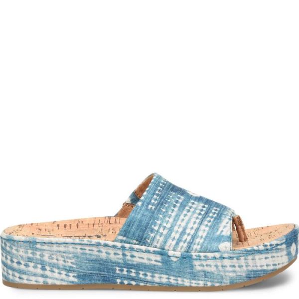 Born | For Women Sharr Sandals - Blue Multi Tencel Fabric (Multicolor)