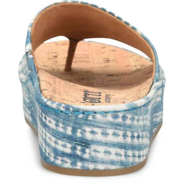 Born | For Women Sharr Sandals - Blue Multi Tencel Fabric (Multicolor)