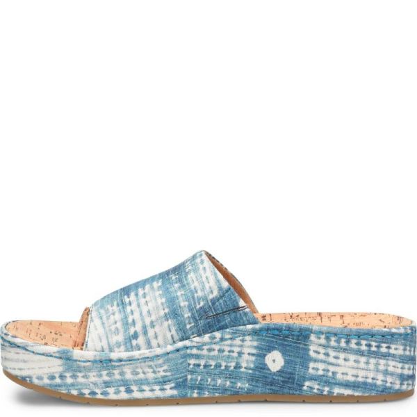 Born | For Women Sharr Sandals - Blue Multi Tencel Fabric (Multicolor)