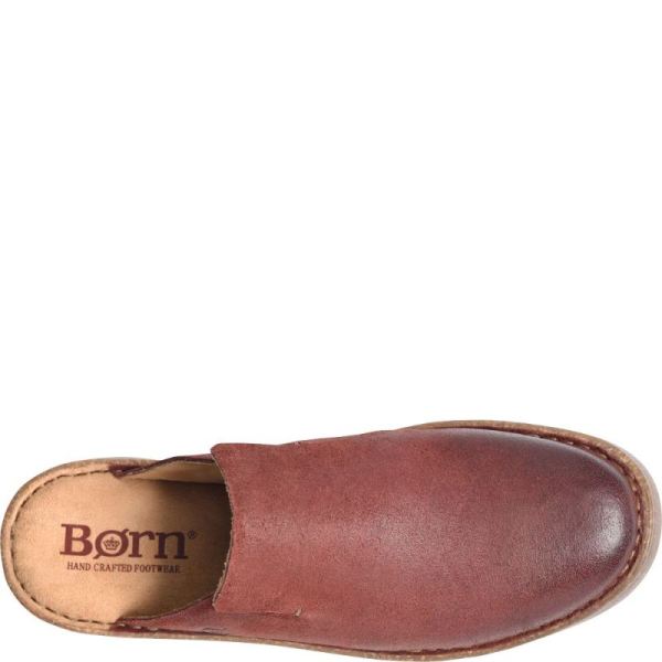 Born | For Women Selina Clogs - Dark Brick Distressed (Red)