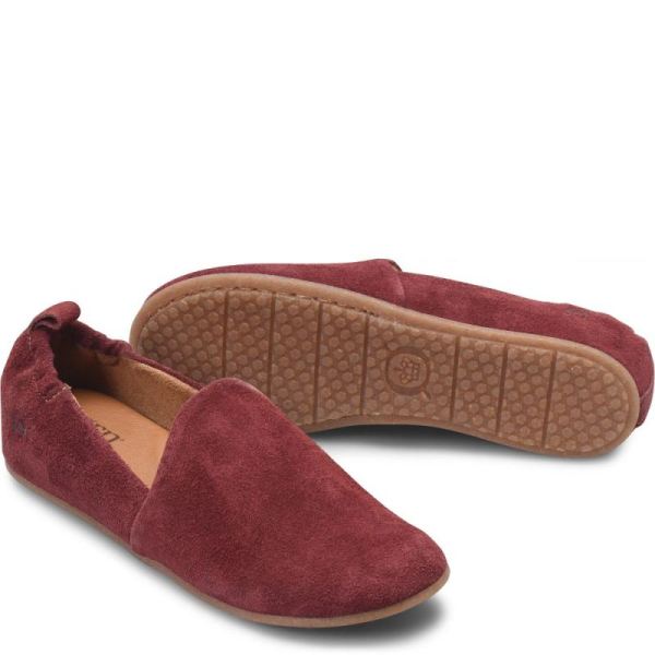 Born | For Women Margarite Slip-Ons & Lace-Ups - Dark Brick Suede (Red)