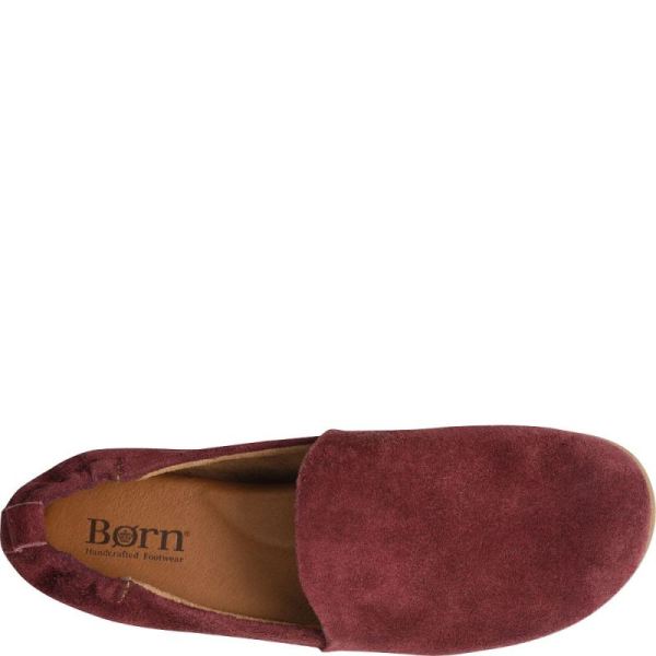 Born | For Women Margarite Slip-Ons & Lace-Ups - Dark Brick Suede (Red)