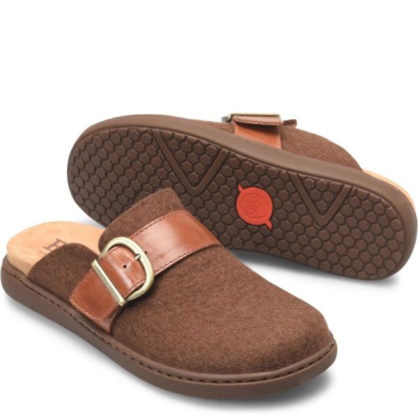 Born | For Women Lia Clogs - Cognac Felt Combo (Brown)