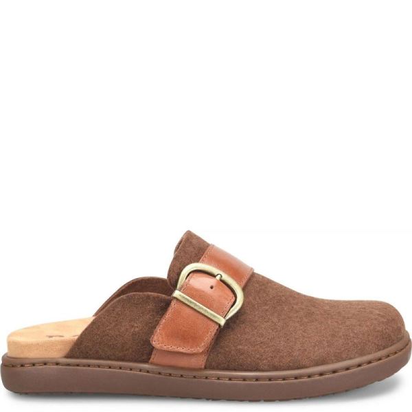 Born | For Women Lia Clogs - Cognac Felt Combo (Brown)