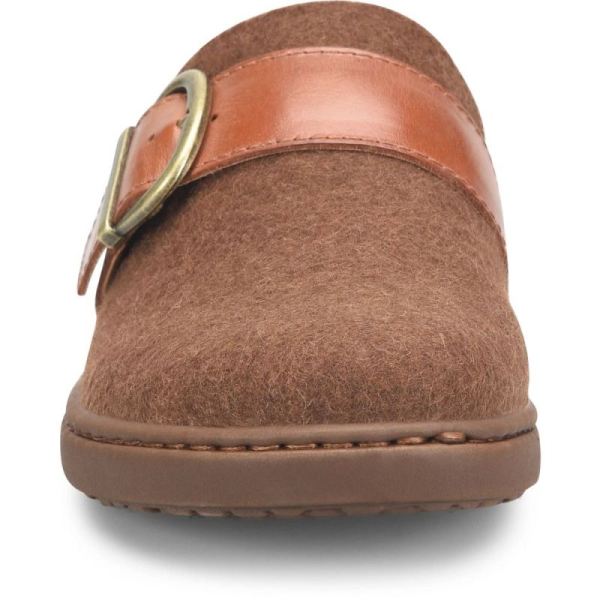 Born | For Women Lia Clogs - Cognac Felt Combo (Brown)