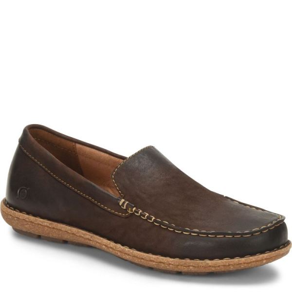 Born | For Men Naldo Slip-Ons & Lace-Ups - Dark Brown Nubuck (Brown)