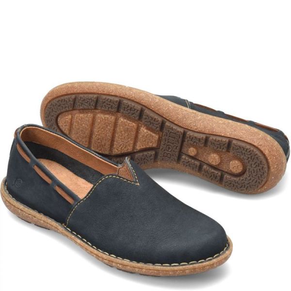 Born | For Women Naya Slip-Ons & Lace-Ups - Navy Sailor Nubuck (Blue)