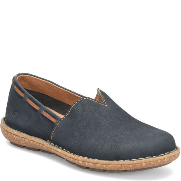 Born | For Women Naya Slip-Ons & Lace-Ups - Navy Sailor Nubuck (Blue)