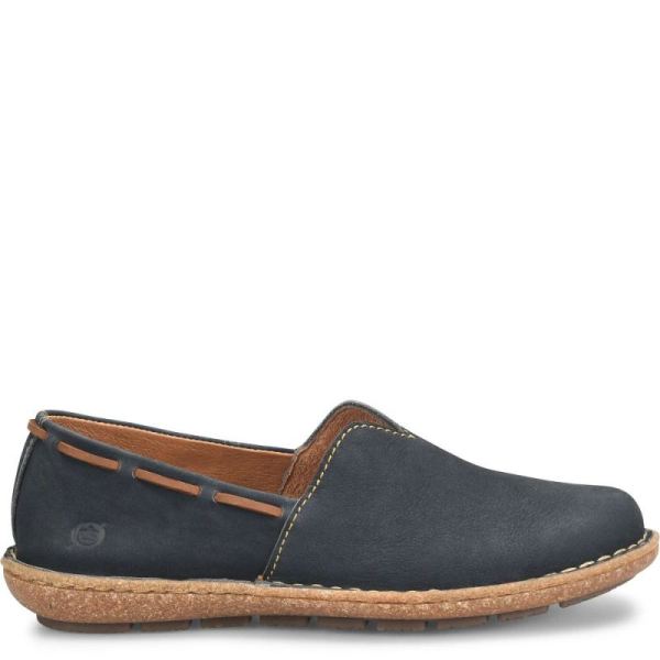 Born | For Women Naya Slip-Ons & Lace-Ups - Navy Sailor Nubuck (Blue)