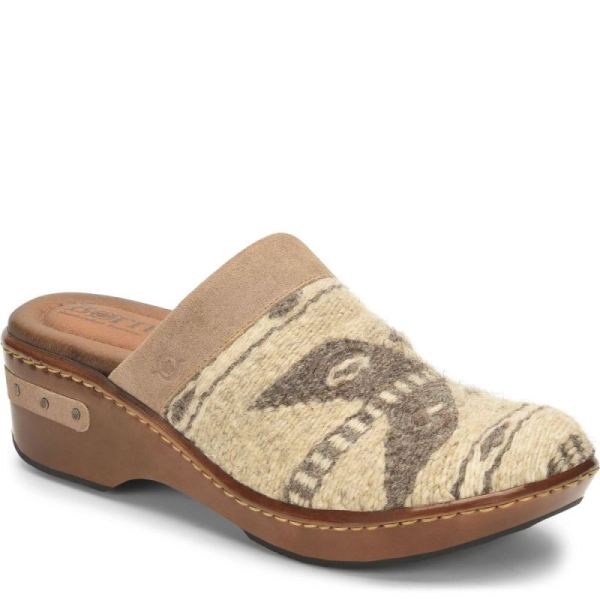 Born | For Women Bandy Blanket Clogs - Birch Blanket Combo (Tan)