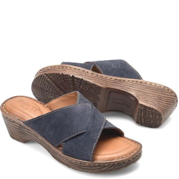 Born | For Women Teayo Basic Sandals - Navy Indigo Distressed (Blue)