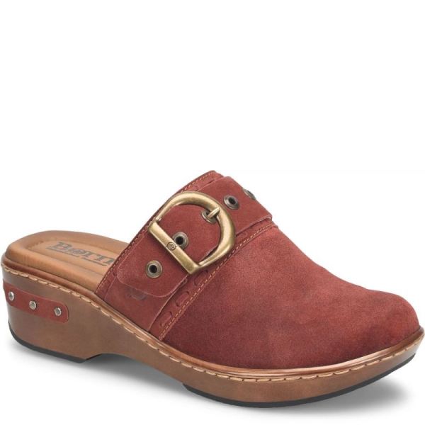 Born | For Women Banyan Clogs - Dark Brick Distressed (Red)