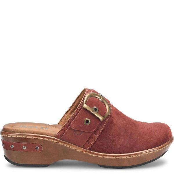 Born | For Women Banyan Clogs - Dark Brick Distressed (Red)