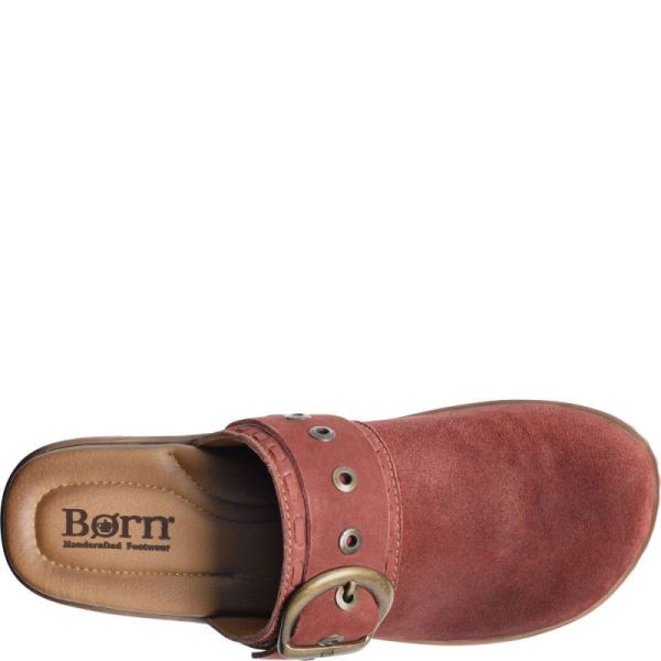 Born | For Women Banyan Clogs - Dark Brick Distressed (Red)